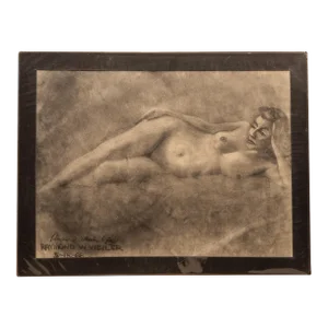 Circa 1968 Charcoal Illustration by Raymond Weiler