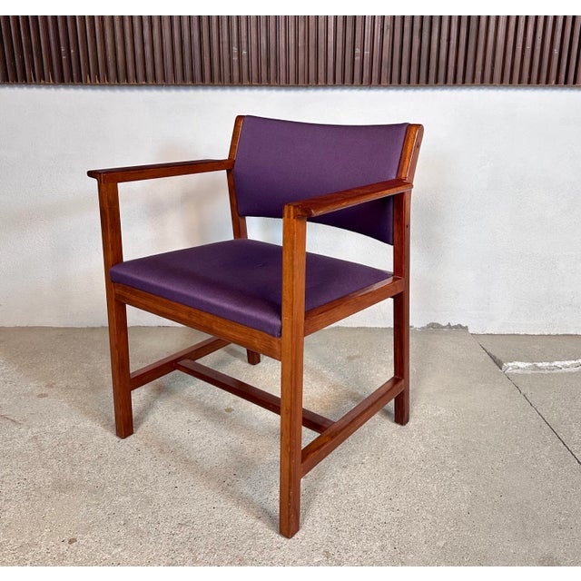 Wood Model BM73 Armchair in Teak by Børge Mogensen for Fredericia, Denmark, 1950s For Sale - Image 7 of 15