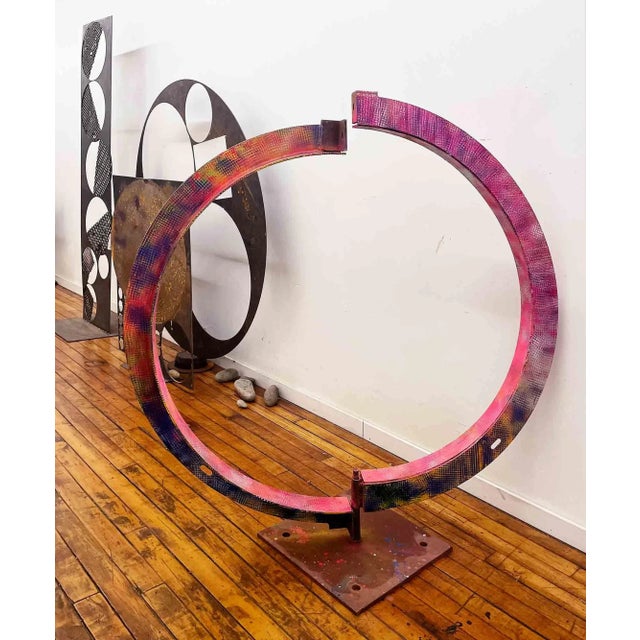 Painted Iron and Steel Sculpture For Sale - Image 12 of 12