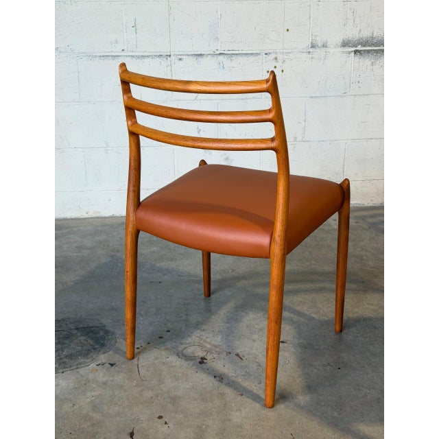 In Style of j.l. Moller Teak Model 78 and 62 Dining Chairs Set of 6 Danish Mid-Century Modern 1960s For Sale - Image 4 of 13