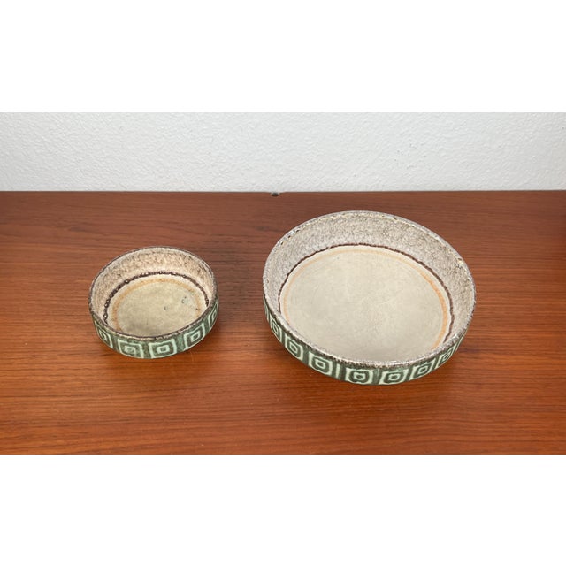 Mid-Century West German Pottery WGP Bowls, 1960s, Set of 2 For Sale - Image 6 of 18