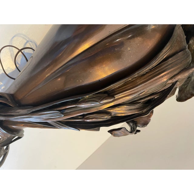 1960s Sculptural Metal Iris Lamp For Sale - Image 12 of 13