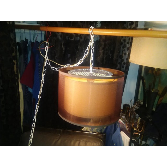 1970s New Years Special Mid-Century Modern Drum Pendant Lamp For Sale - Image 5 of 11