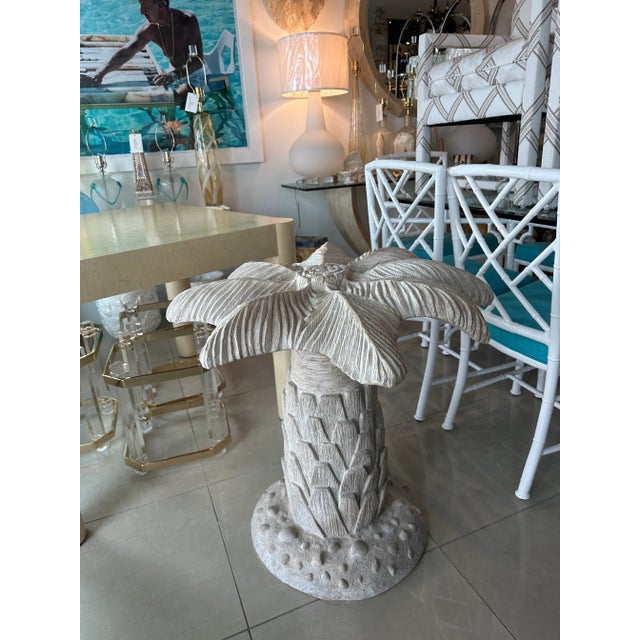 Vintage Plaster Palm Tree Leaf Table Dining Table or Center Entry Base Chairish