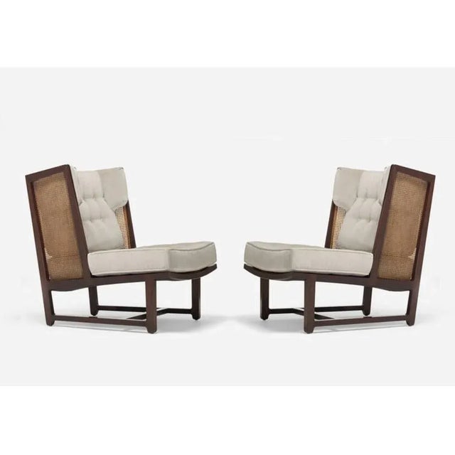Mid-Century Modern Dunbar Wingback Lounge Chairs by Edward Wormley - A Pair For Sale - Image 3 of 7
