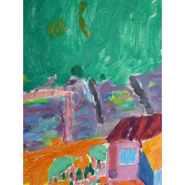 20th Century French Fauvist Painting of the Village De Ollioules, France For Sale - Image 9 of 12