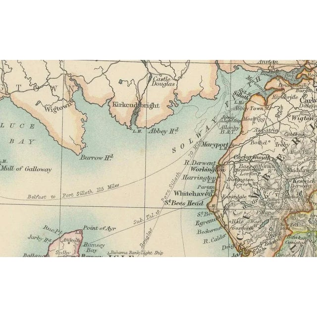 Antique Map of England and Wales, 1903 For Sale - Image 3 of 10