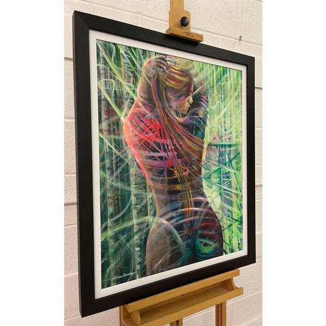 Contemporary Figurative Painting of Female Figure by British Artist Simon Bradley Art measures 24 x 30 inches Frame...