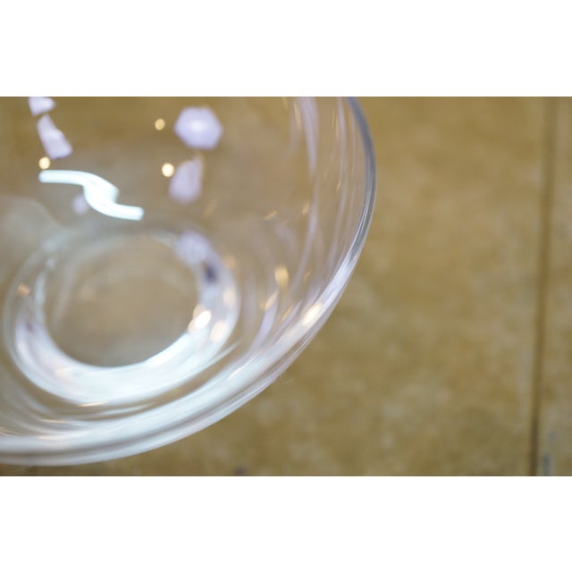 Late 20th Century Modern Tiffany & Co. Clear Crystal Harmony Centerpiece Serving Bowl With Original Box For Sale - Image 10 of 12