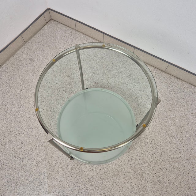 Silver Strind 2-Tiered Bar Cart by Ehlen Johansson for Ikea, 1980 For Sale - Image 8 of 10