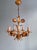 Hollywood Regency Italian Hollywood Regency Style Floral Chandelier in Gold Metal, 1970s For Sale - Image 3 of 12
