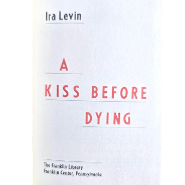 1989 Leather Special Edition,"A Kiss Before Dying", by Ira Levin, Franklin Library Mystery For Sale - Image 11 of 13