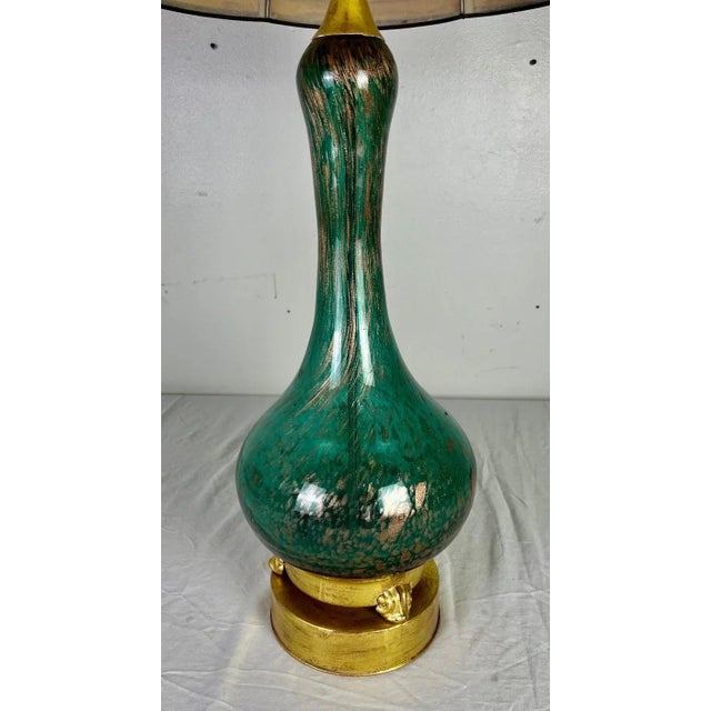 Mid 20th Century 20th Century Murano Lamp With Parchment Shade For Sale - Image 5 of 9