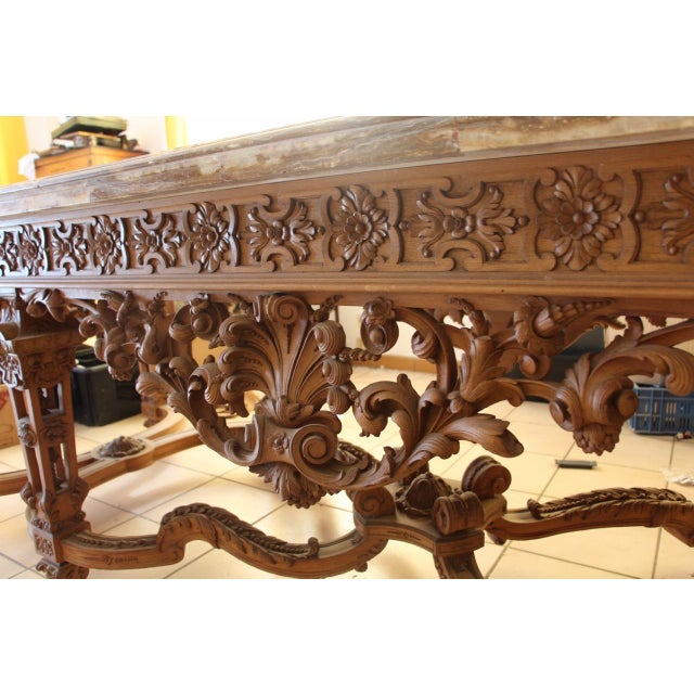 Console Table in Carved Wood For Sale - Image 10 of 18