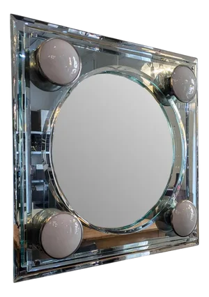 Mid-Century Italian Modern Mirror by Antonio Lupi, 1970s