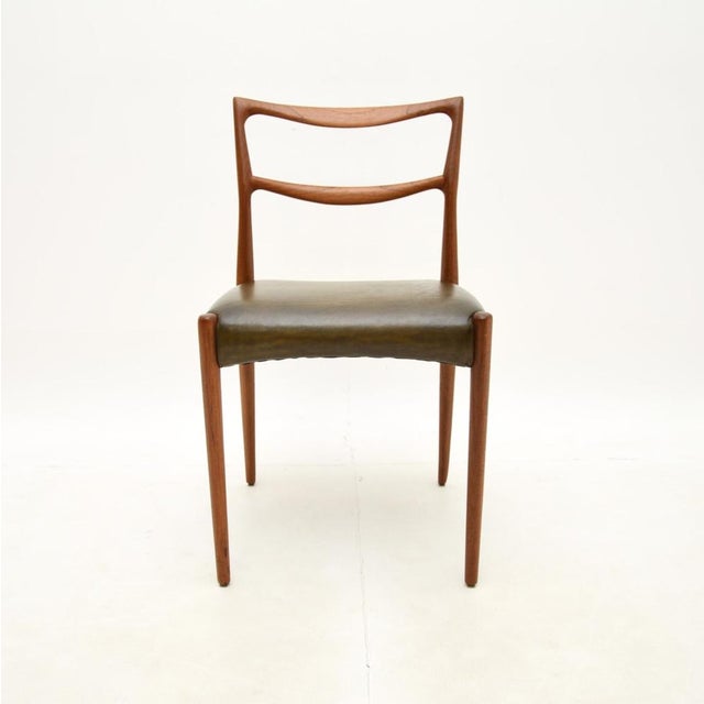 Wood Danish Teak and Leather Chairs attributed to Henry Klein for Bramin, 1960s, Set of 2 For Sale - Image 7 of 11