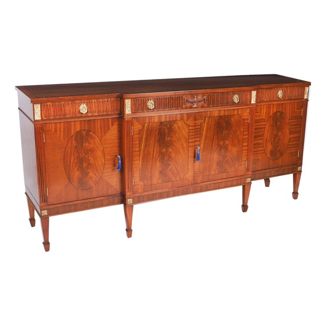 Vintage 20th Century Flame Mahogany Sideboard from Waring & Gillow For Sale