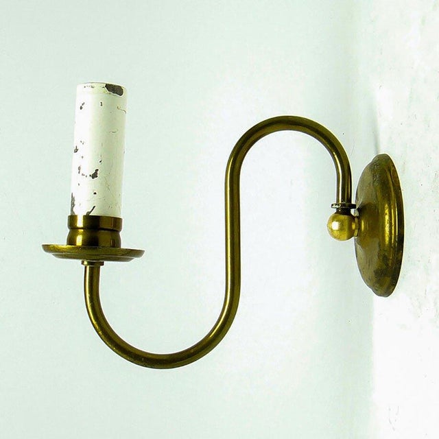 Wall lamp in the Art Nouveau style produced in Poland in the fifties of the twentieth century. It is preserved in good...
