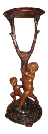 19th C Italian Stand/Tall Table W/Putti Motif