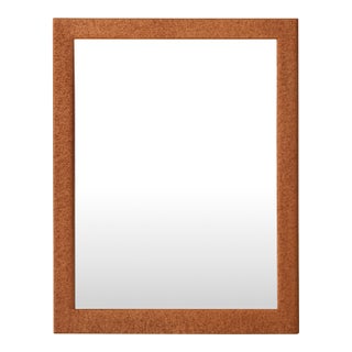 Vintage Woven Leather Rectangular Mirror For Sale