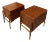 Sculptural pair of Teak Nighstands For Sale