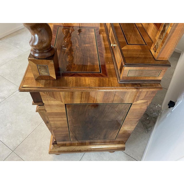 Wood Vintage Baroque Brown Secretary For Sale - Image 7 of 18