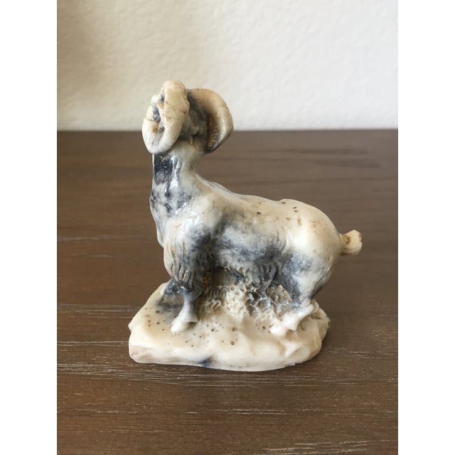 Rustic Vintage Bighorn Sheep Carving in Zebra Jasper For Sale - Image 3 of 13
