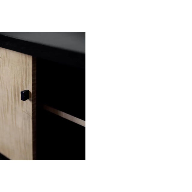 Mid-Century Scandinavin Black and Maple Sideboard, 1960s For Sale - Image 10 of 16