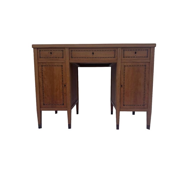 Brown Jugendstil Desk attributed to Bruno Paul, Germany, 1900s For Sale - Image 8 of 13