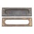 Vintage 10 In. Rectangular Brass Mail Slot Set For Sale