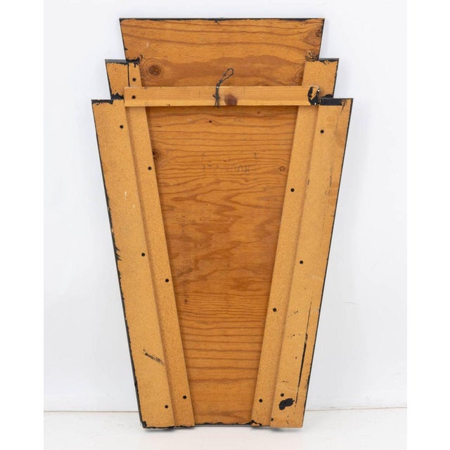 Mid 20th Century Skyscraper Style Fan Form Beveled Glass Mirror For Sale - Image 5 of 5