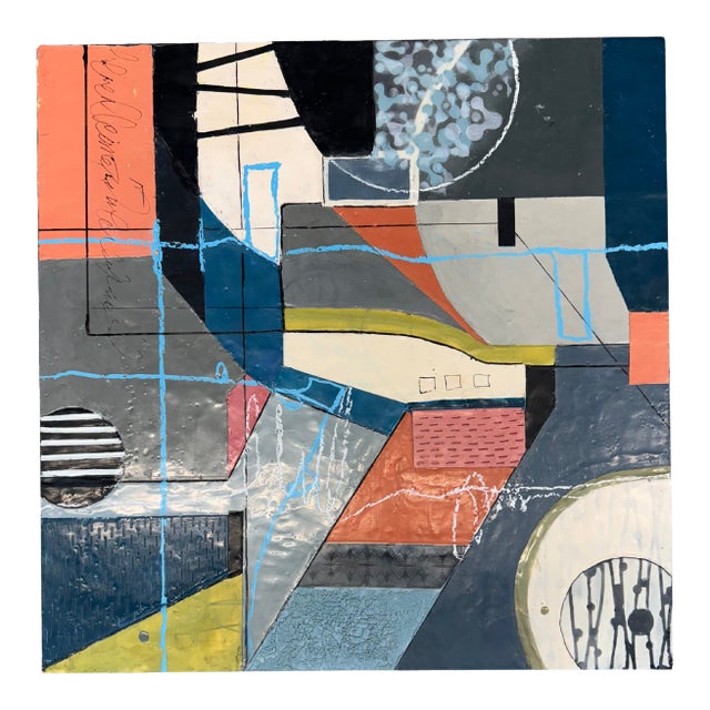 Contemporary Abstract Encaustic Painting "Same and Different by Therese Cook" For Sale