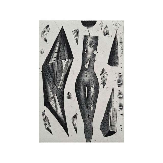 Paper Jerzy Dmitruk, The Ideal of a Spatial Figure (The Promised Heaven), 2017, Etching For Sale - Image 7 of 7