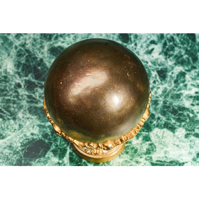 19th Century Beautiful Antique Ornate Gold Decorative Ball Orb Home Decor Art Decorative Object Architectural Salvage For Sale - Image 5 of 10
