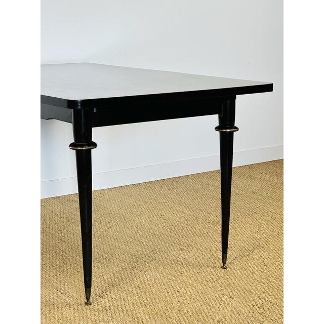 Art Deco Dining Table in Macassar Ebony and Marquetry, France, 1940s For Sale - Image 16 of 18