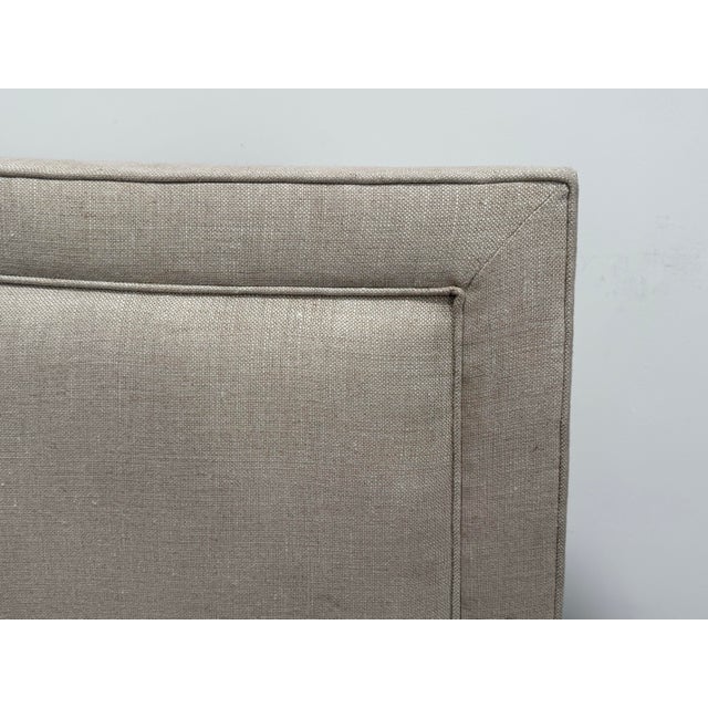 Textile California King Restoration Hardware Lathem Upholstered Bed Frame For Sale - Image 7 of 12