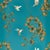 Harlequin Amazilia Wallpaper in Teal/Gold - a Sample For Sale