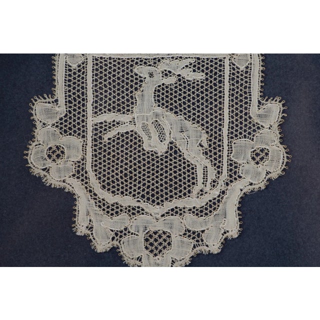 18th Century Deer, Lace, Flemish, Early 18th Century, Glass Framed For Sale - Image 5 of 13