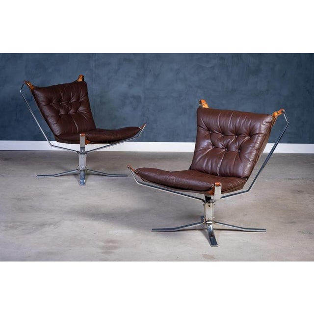 Superstar Armchairs in Leather with Steel Frames, 1970s, Set of 2 For Sale - Image 3 of 17