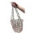 Rare Fine Antique 19th C. Victorian Free Blown Glass Whimsy Hanging Chain Basket For Sale