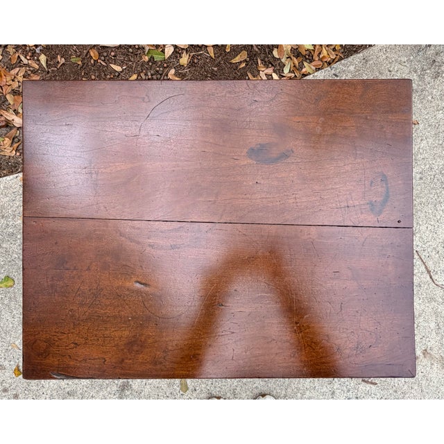 Antique Georgian Style Mahogany Side Table, One Drawer Stand For Sale In Savannah - Image 6 of 11