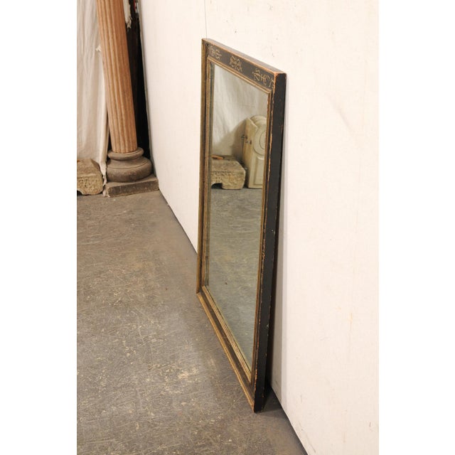 Black Vintage Italian Black & Gold Wall Mirror For Sale - Image 8 of 11