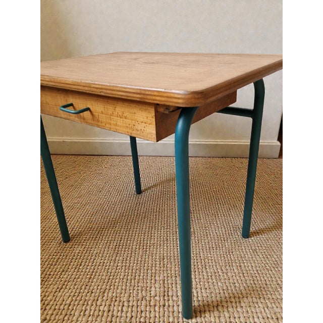 Industrial Bedside Tables in Wood and Metal, 1960s, Set of 2 For Sale - Image 3 of 10