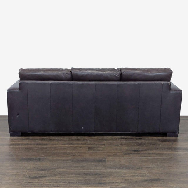 Room & Board Metro Dark Brown Leather Sleeper Sofa For Sale In San Francisco - Image 6 of 9