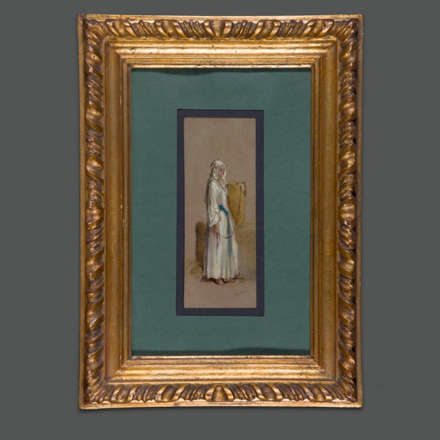 Domenico Morelli, Figure, 1800s, Watercolor For Sale - Image 6 of 7