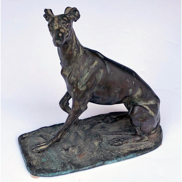 Late 19th Century An Expressive and Well-Executed Bronze Greyhound; Possibly by Emmanuel Fremiet (Paris 1824-1910) For Sale - Image 5 of 5