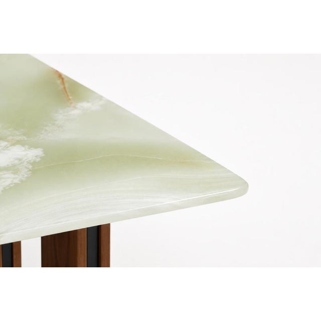 Gemstone Architectural Italian Coffee Table with Onyx Top For Sale - Image 7 of 8