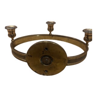 Vintage Brass Three Wall Sconces Candle Holder For Sale