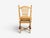 Regency, Four Dining Chairs, Painted Wood, Straw, Fabric, Usa, 1940s For Sale - Image 15 of 15