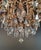 Brass 1940s Italian Baroque Revival Crystal Chandelier Rose Pink Crystals Original Candle For Sale - Image 8 of 13